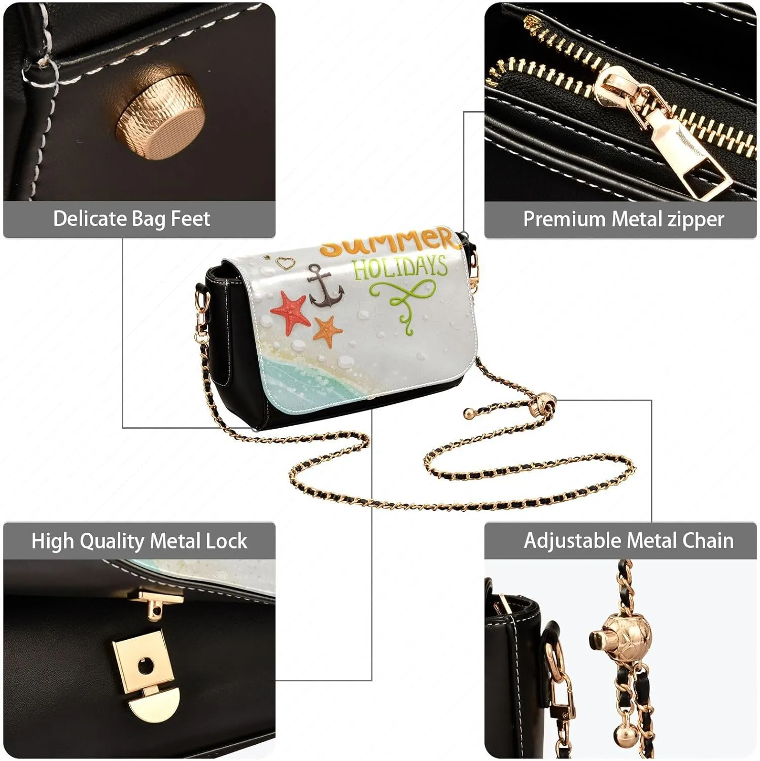 Crossbody Bags for Women Trendy Women's Black Shoulder Bag Small PU Leather Flap Cross Body Bag Handbags
