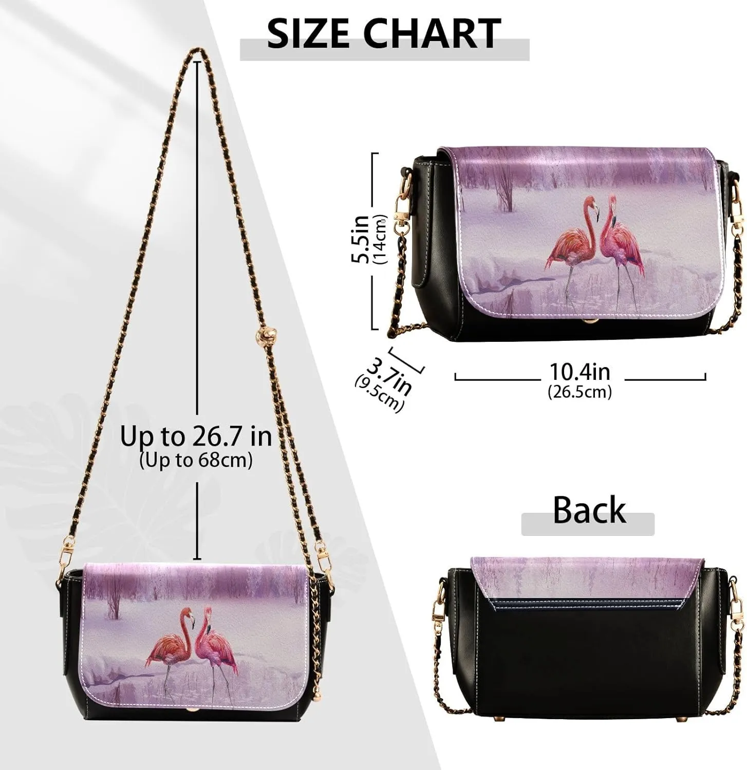 Crossbody Bags for Women Trendy Women's Black Shoulder Bag Small PU Leather Flap Cross Body Bag Handbags