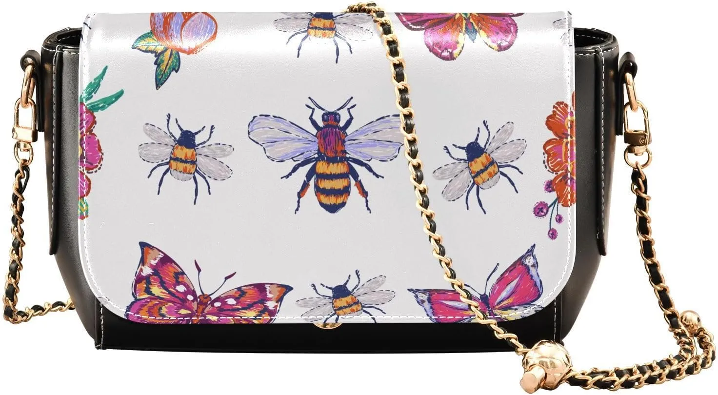 Crossbody Bags for Women Trendy Women's Black Shoulder Bag Small PU Leather Flap Cross Body Bag Handbags