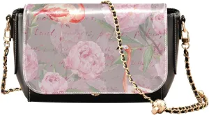 Crossbody Bags for Women Trendy Women's Black Shoulder Bag Small PU Leather Flap Cross Body Bag Handbags
