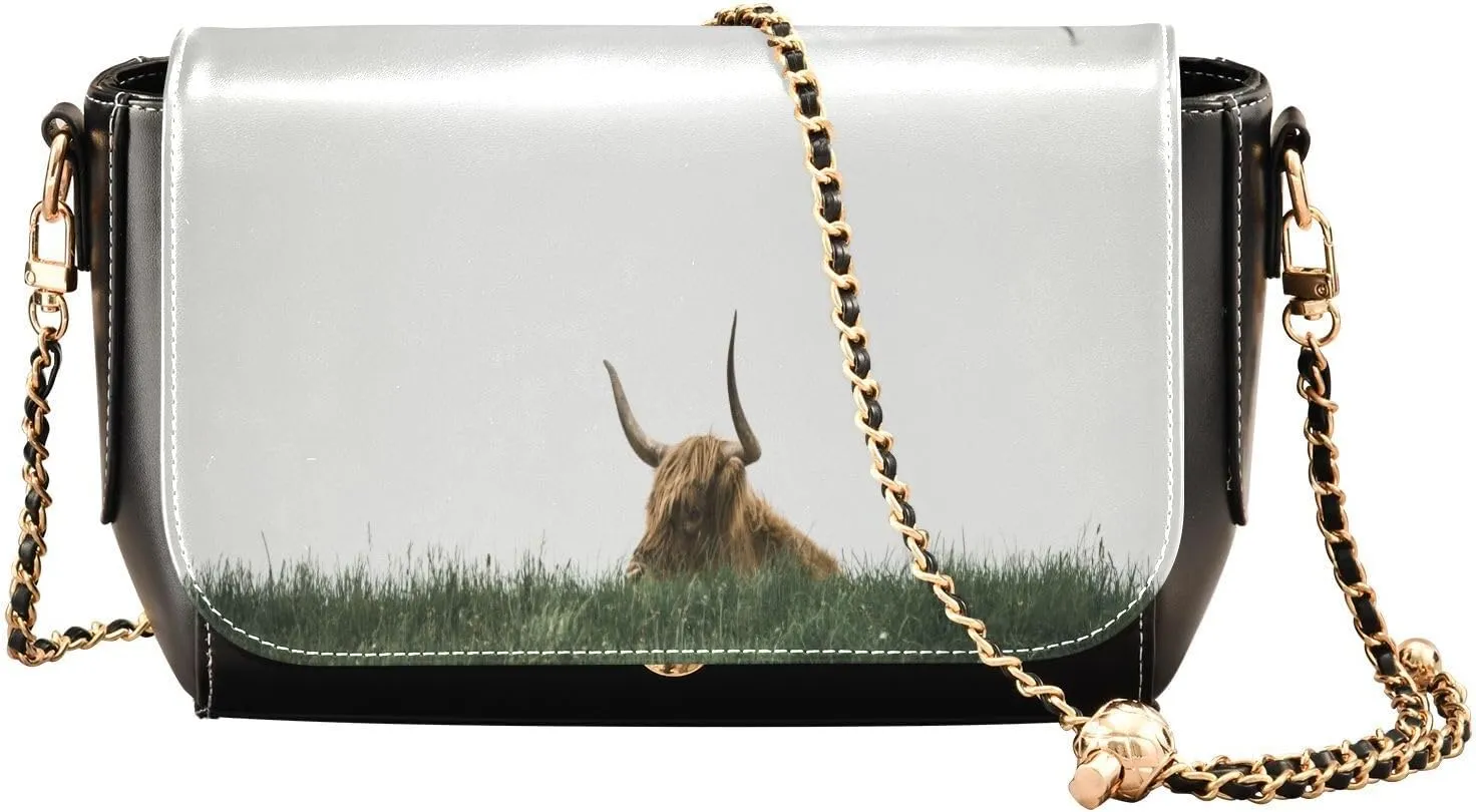 Crossbody Bags for Women Trendy Women's Black Shoulder Bag Small PU Leather Flap Cross Body Bag Handbags
