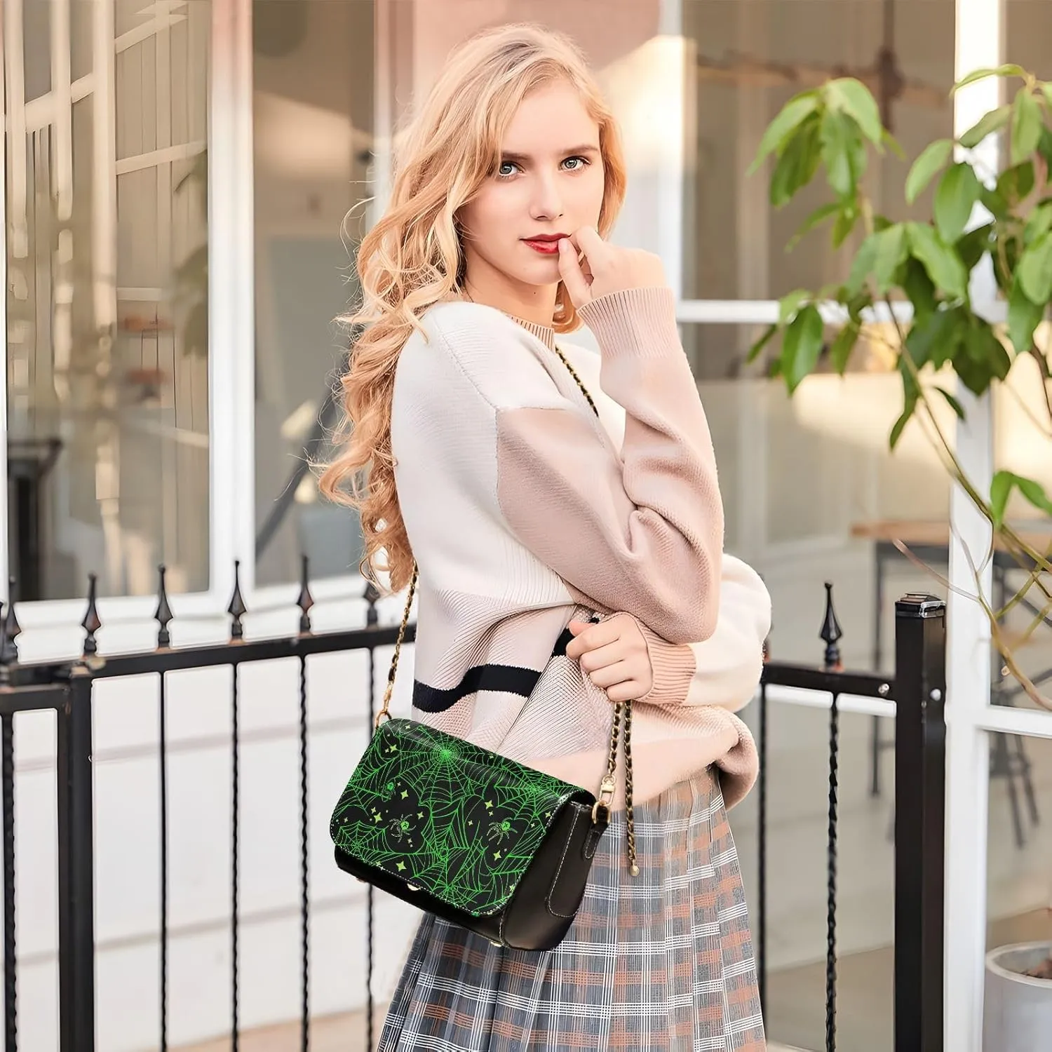 Crossbody Bags for Women Trendy Women's Black Shoulder Bag Small PU Leather Flap Cross Body Bag Handbags