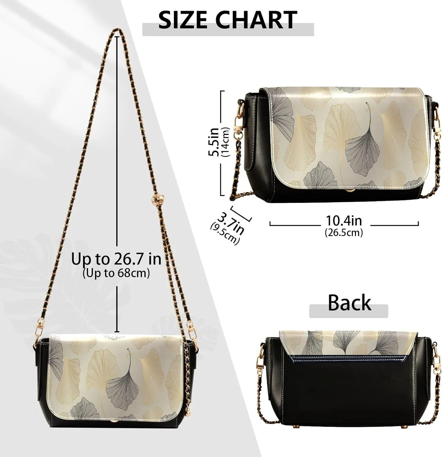 Crossbody Bags for Women Trendy Women's Black Shoulder Bag Small PU Leather Flap Cross Body Bag Handbags