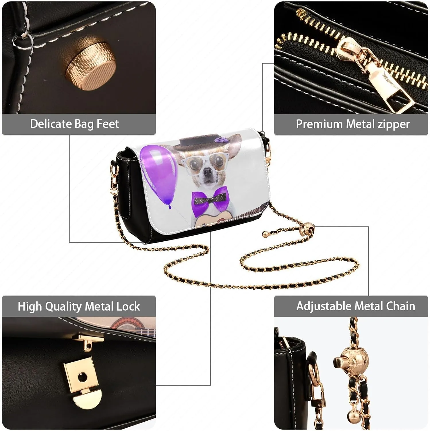 Crossbody Bags for Women Trendy Women's Black Shoulder Bag Small PU Leather Flap Cross Body Bag Handbags
