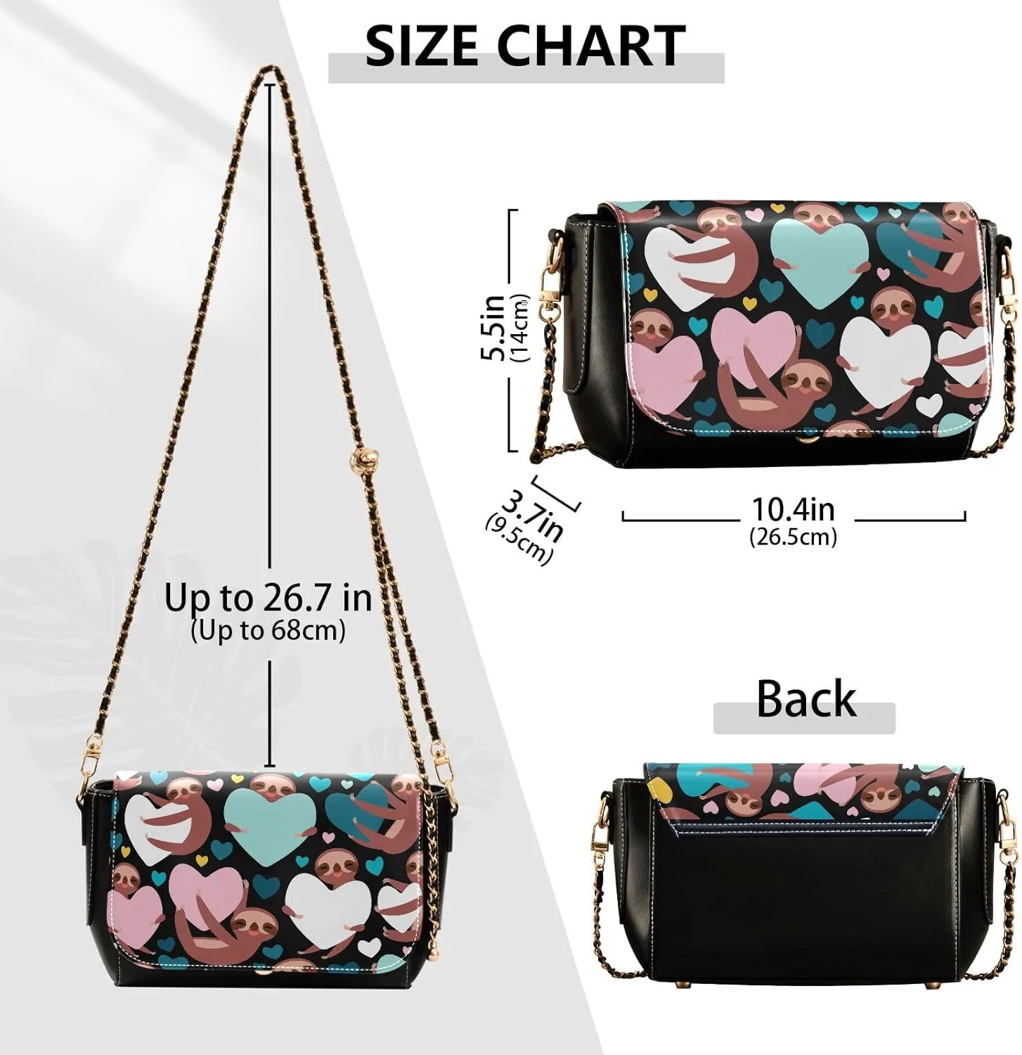 Crossbody Bags for Women Trendy Women's Black Shoulder Bag Small PU Leather Flap Cross Body Bag Handbags
