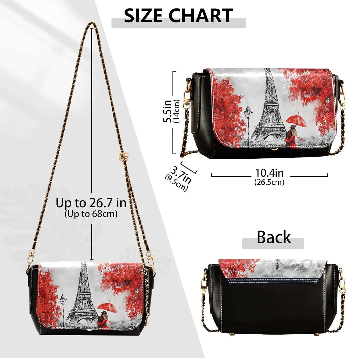 Crossbody Bags for Women Trendy Women's Black Shoulder Bag Small PU Leather Flap Cross Body Bag Handbags