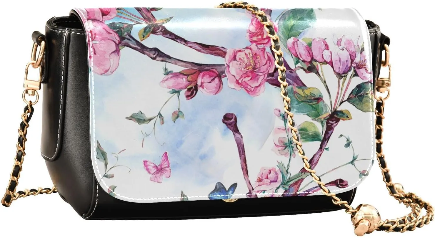 Crossbody Bags for Women Trendy Women's Black Shoulder Bag Small PU Leather Flap Cross Body Bag Handbags