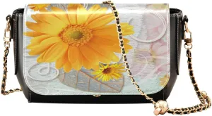 Crossbody Bags for Women Trendy Women's Black Shoulder Bag Small PU Leather Flap Cross Body Bag Handbags