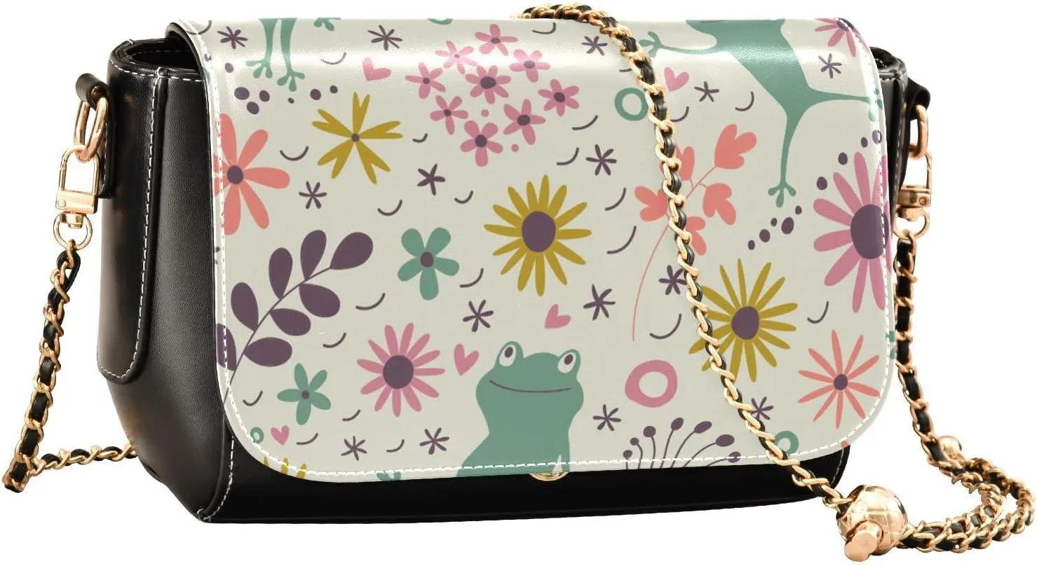Crossbody Bags for Women Trendy Women's Black Shoulder Bag Small PU Leather Flap Cross Body Bag Handbags
