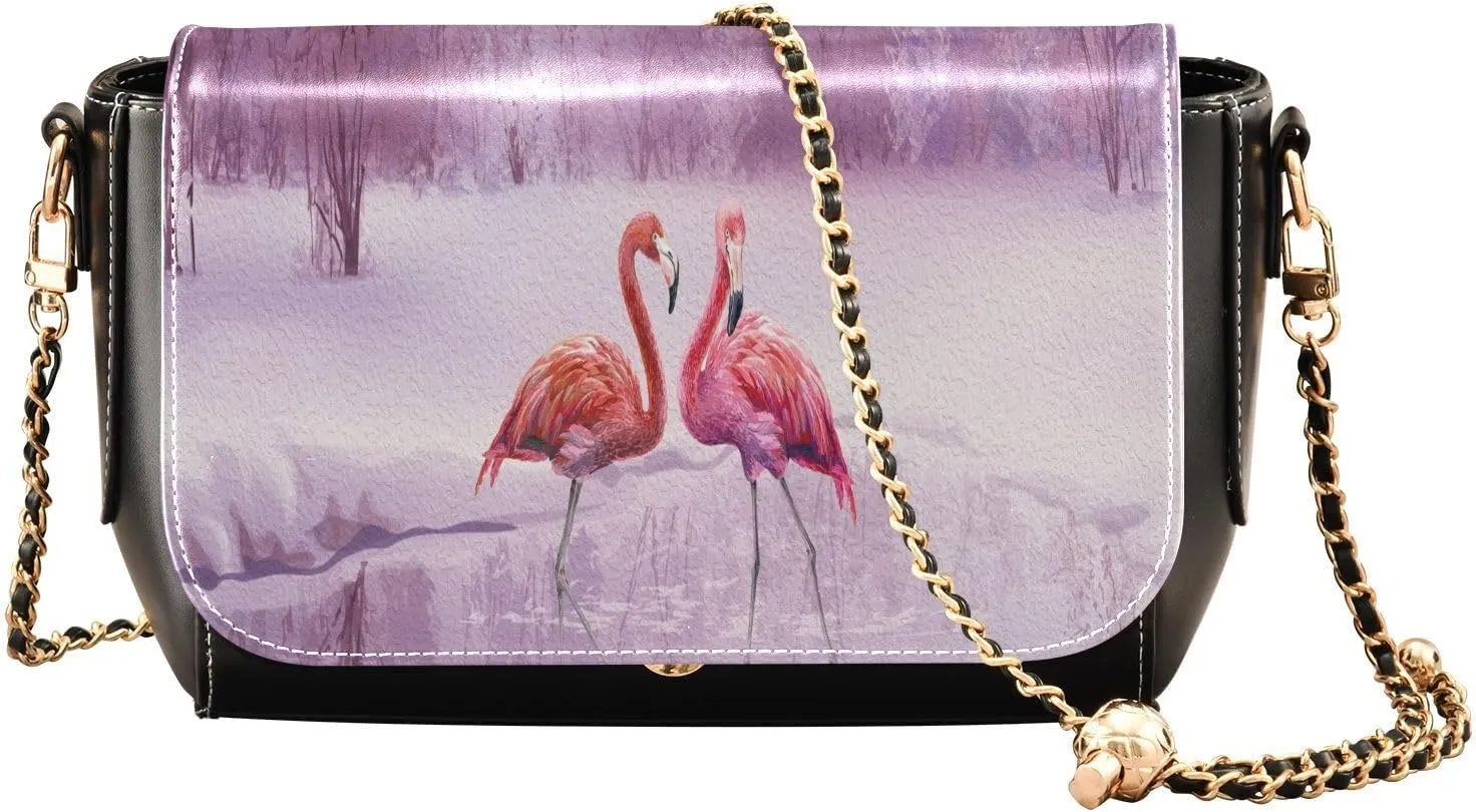 Crossbody Bags for Women Trendy Women's Black Shoulder Bag Small PU Leather Flap Cross Body Bag Handbags