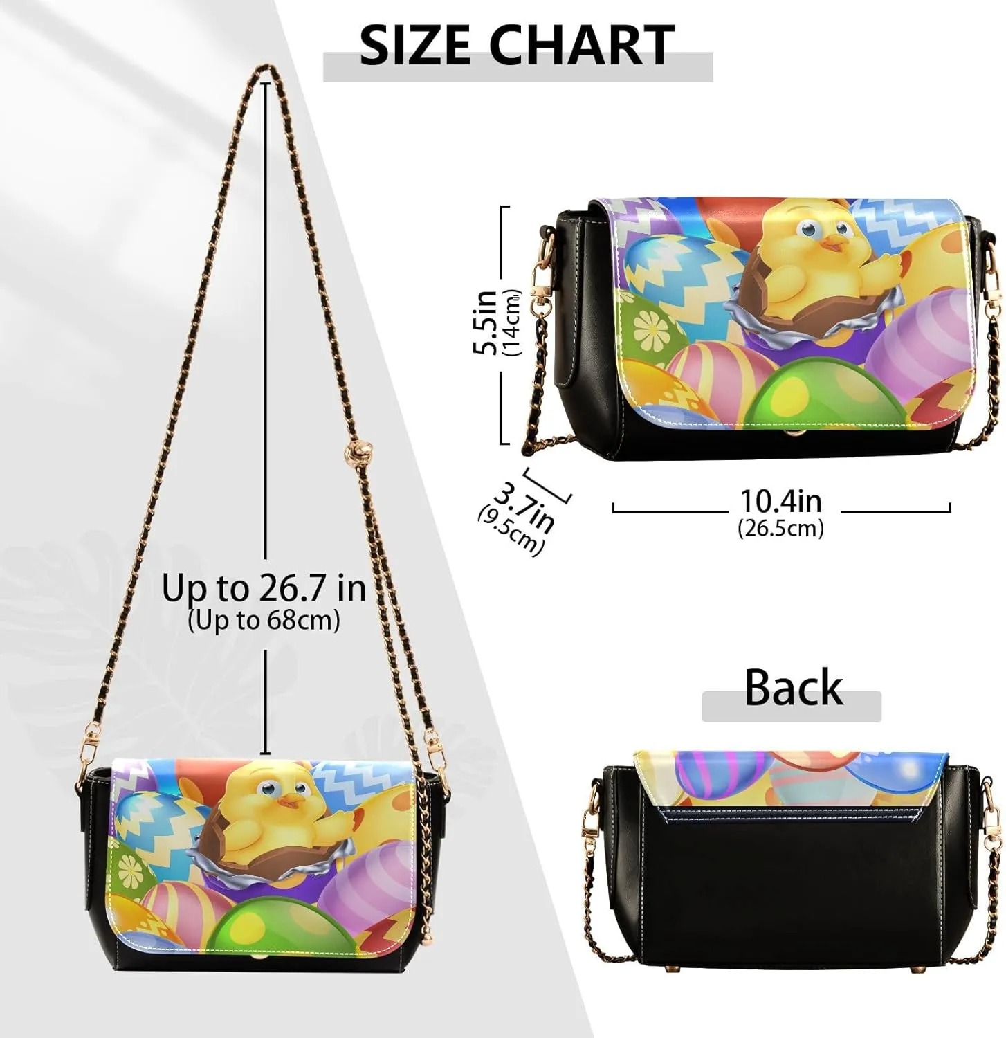 Crossbody Bags for Women Trendy Women's Black Shoulder Bag Small PU Leather Flap Cross Body Bag Handbags