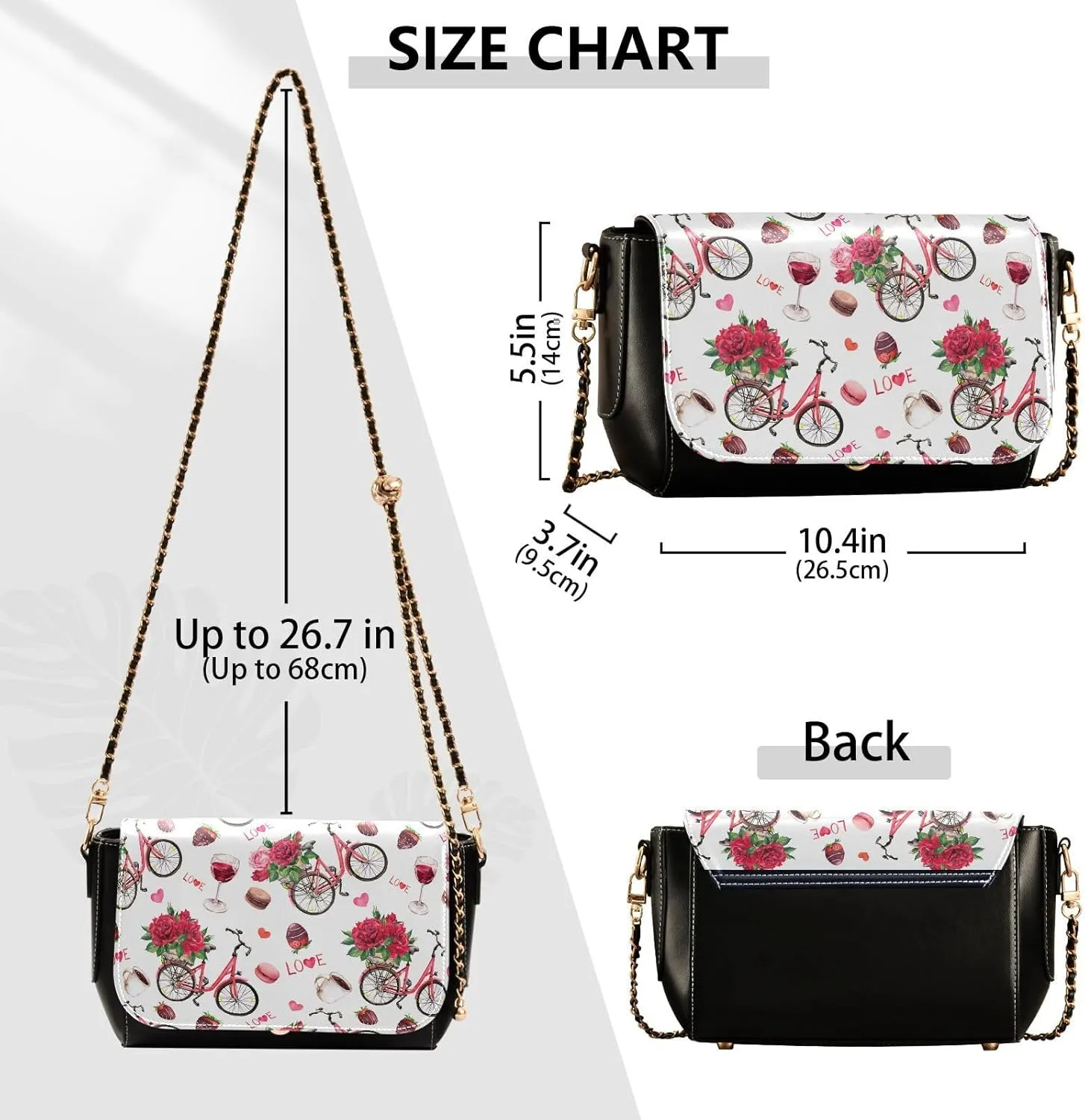 Crossbody Bags for Women Trendy Women's Black Shoulder Bag Small PU Leather Flap Cross Body Bag Handbags