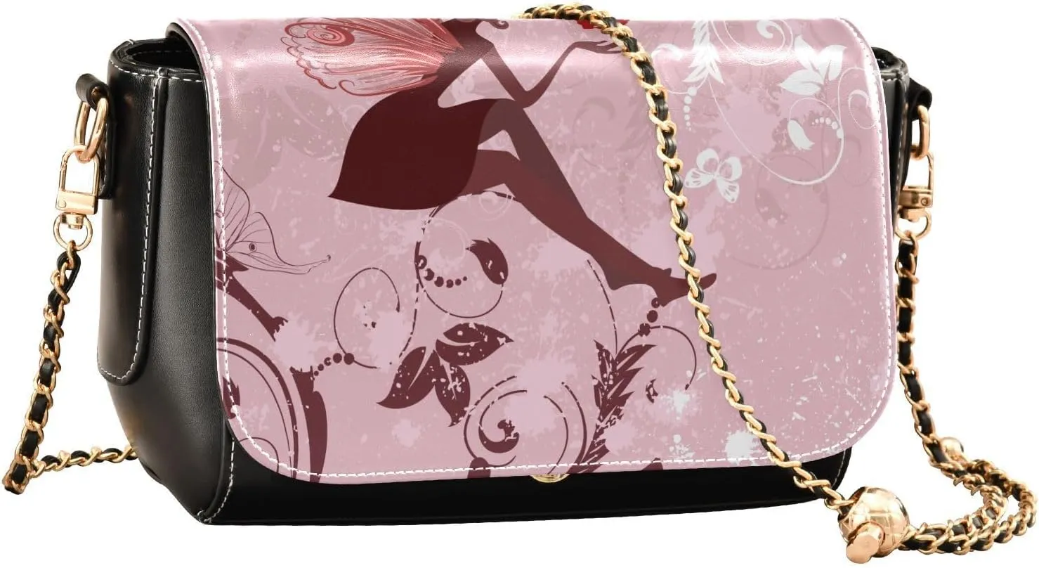 Crossbody Bags for Women Trendy Women's Black Shoulder Bag Small PU Leather Flap Cross Body Bag Handbags