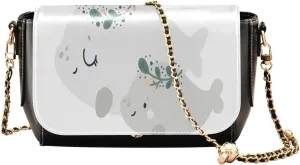 Crossbody Bags for Women Trendy Women's Black Shoulder Bag Small PU Leather Flap Cross Body Bag Handbags