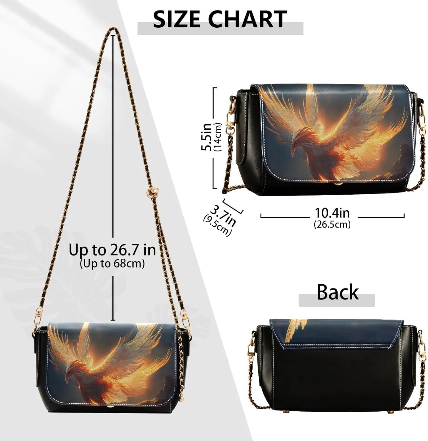 Crossbody Bags for Women Trendy Women's Black Shoulder Bag Small PU Leather Flap Cross Body Bag Handbags
