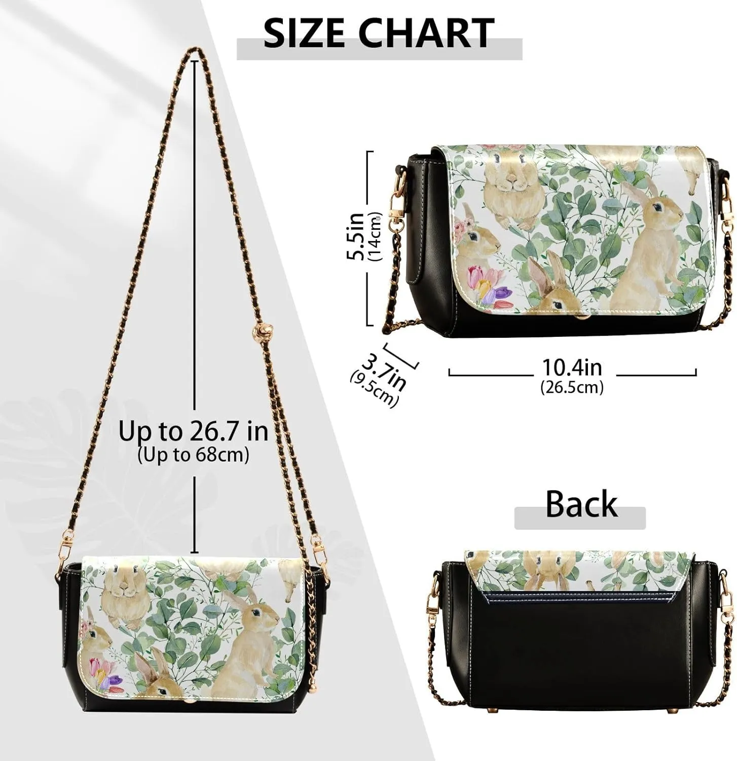 Crossbody Bags for Women Trendy Women's Black Shoulder Bag Small PU Leather Flap Cross Body Bag Handbags
