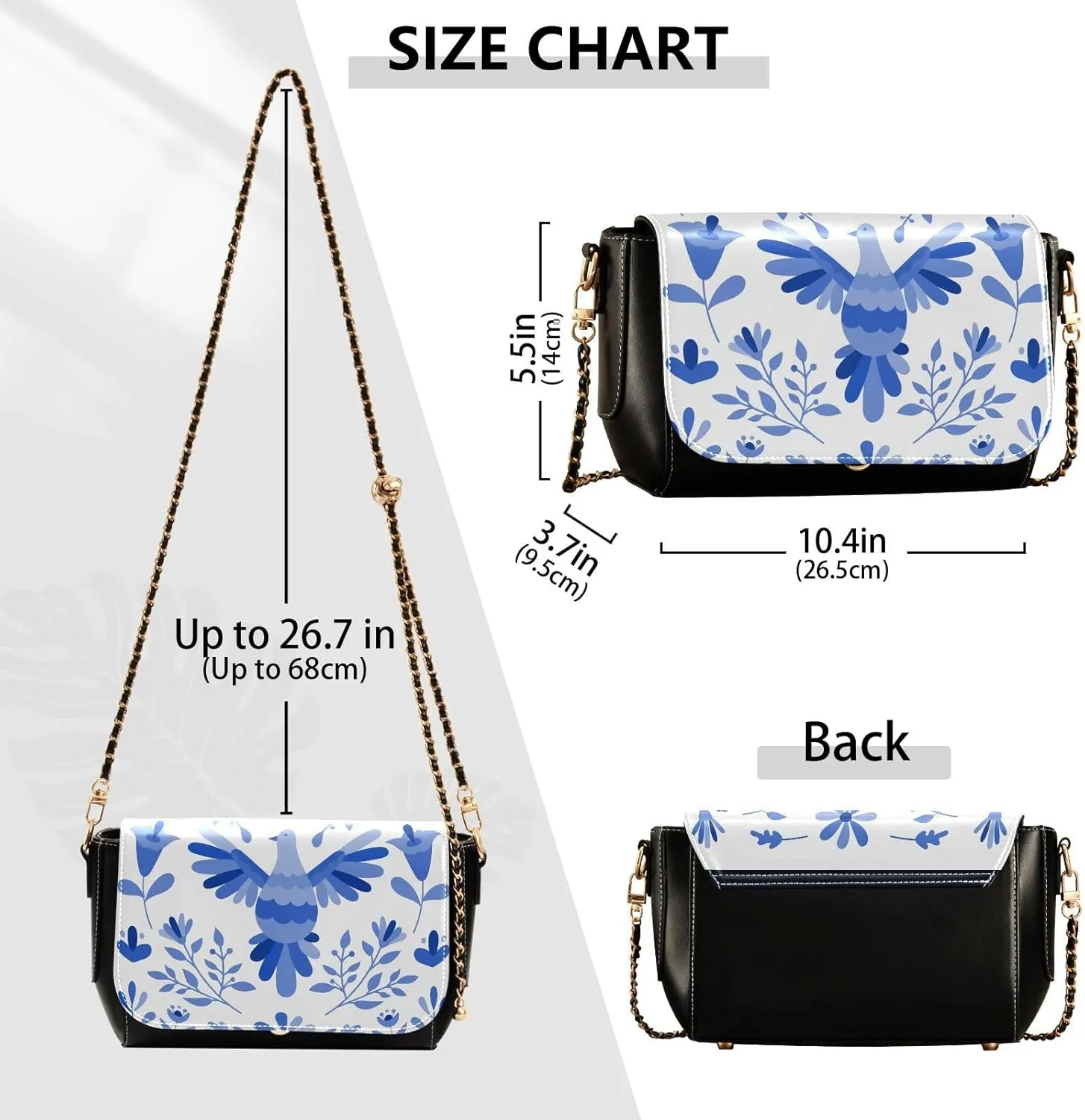 Crossbody Bags for Women Trendy Women's Black Shoulder Bag Small PU Leather Flap Cross Body Bag Handbags