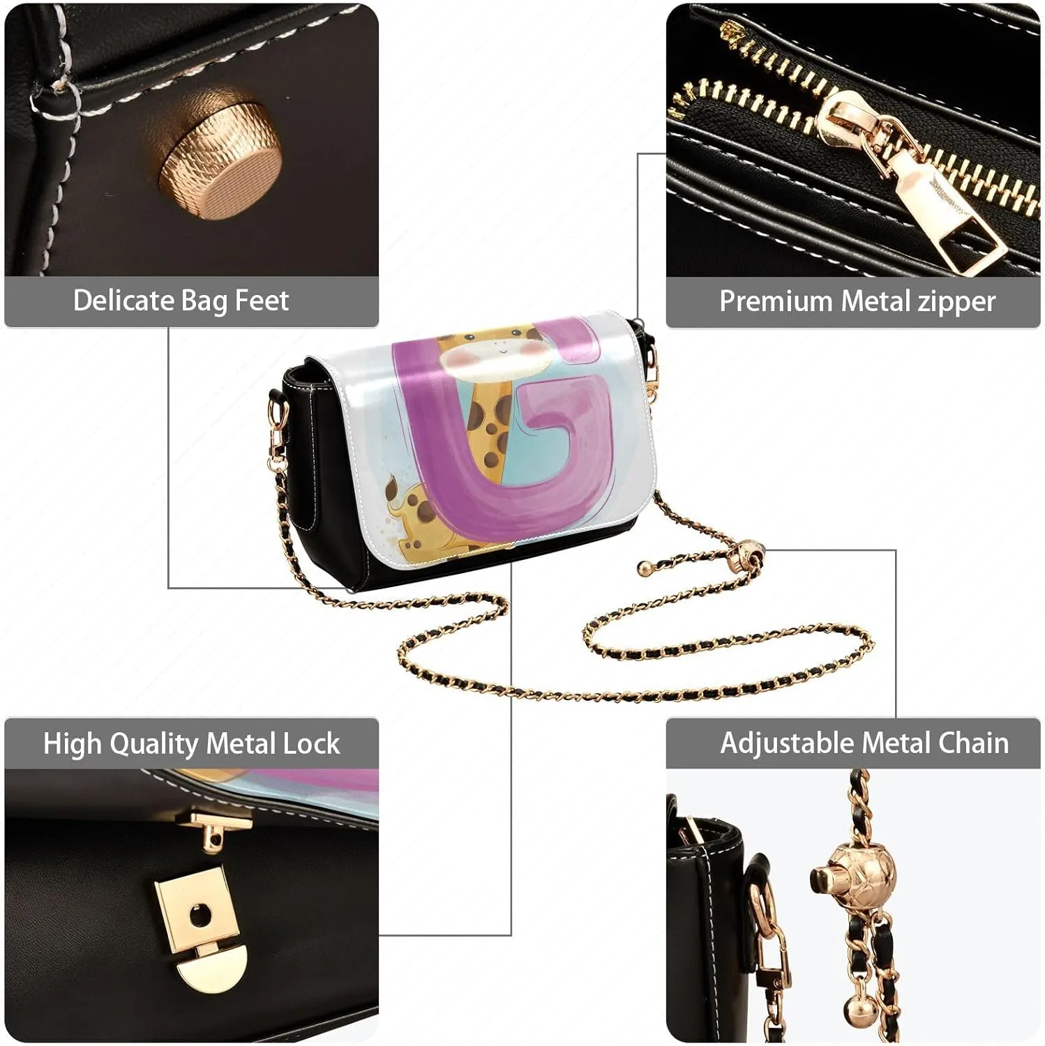 Crossbody Bags for Women Trendy Women's Black Shoulder Bag Small PU Leather Flap Cross Body Bag Handbags