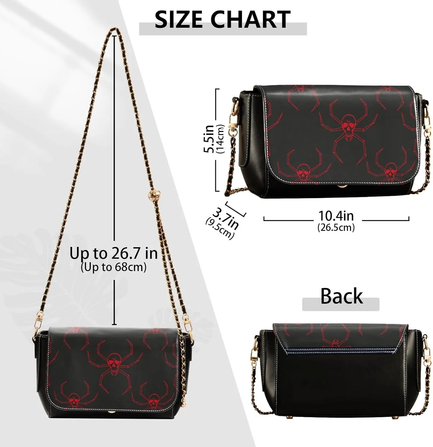 Crossbody Bags for Women Trendy Women's Black Shoulder Bag Small PU Leather Flap Cross Body Bag Handbags