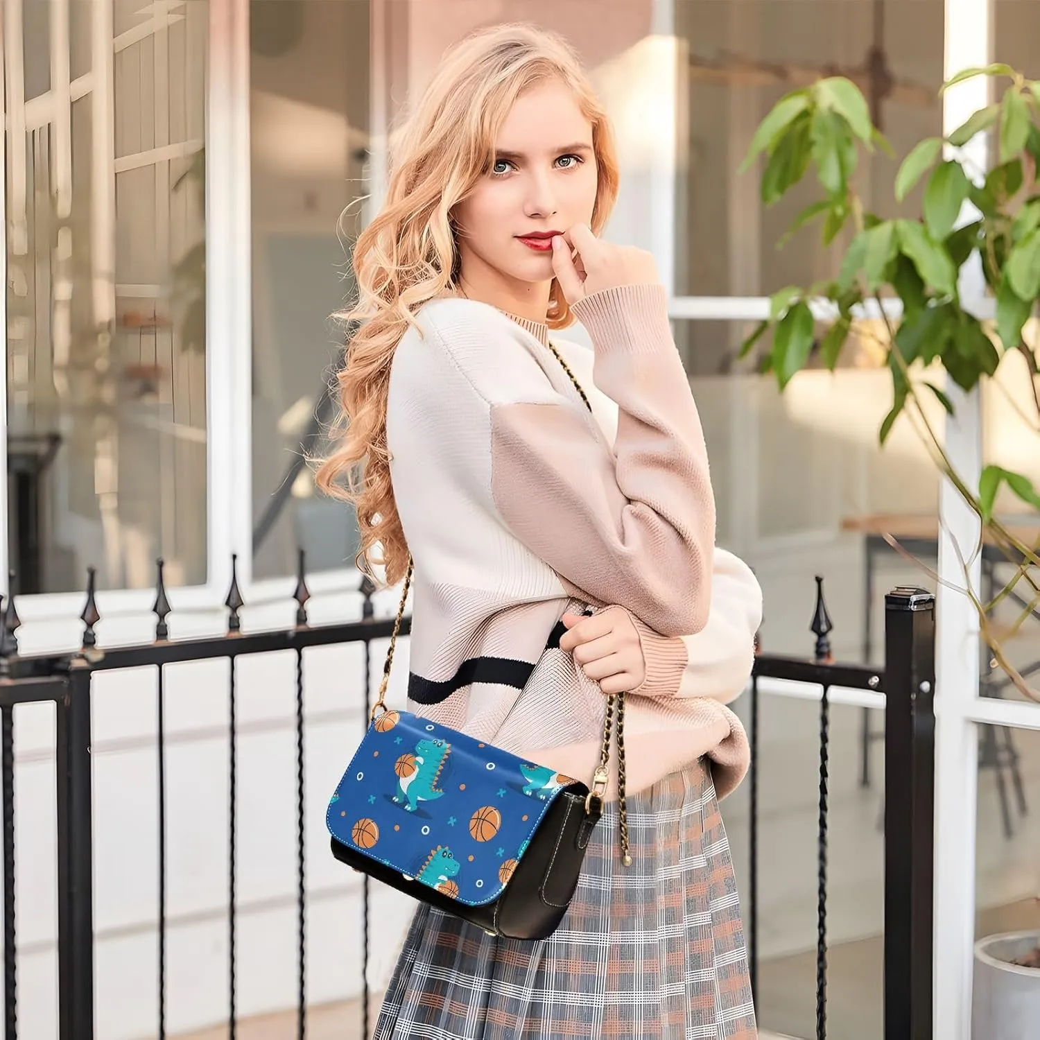 Crossbody Bags for Women Trendy Women's Black Shoulder Bag Small PU Leather Flap Cross Body Bag Handbags
