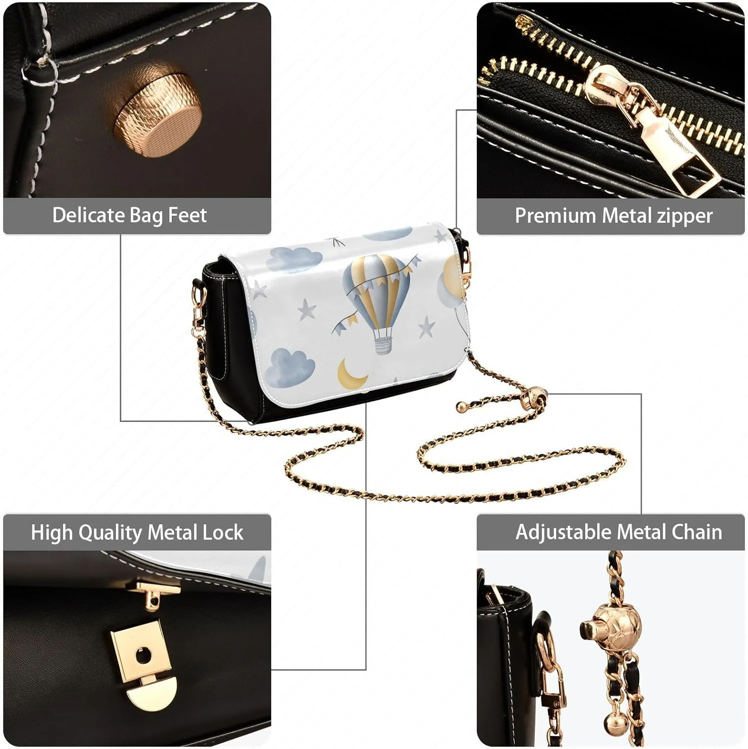 Crossbody Bags for Women Trendy Women's Black Shoulder Bag Small PU Leather Flap Cross Body Bag Handbags
