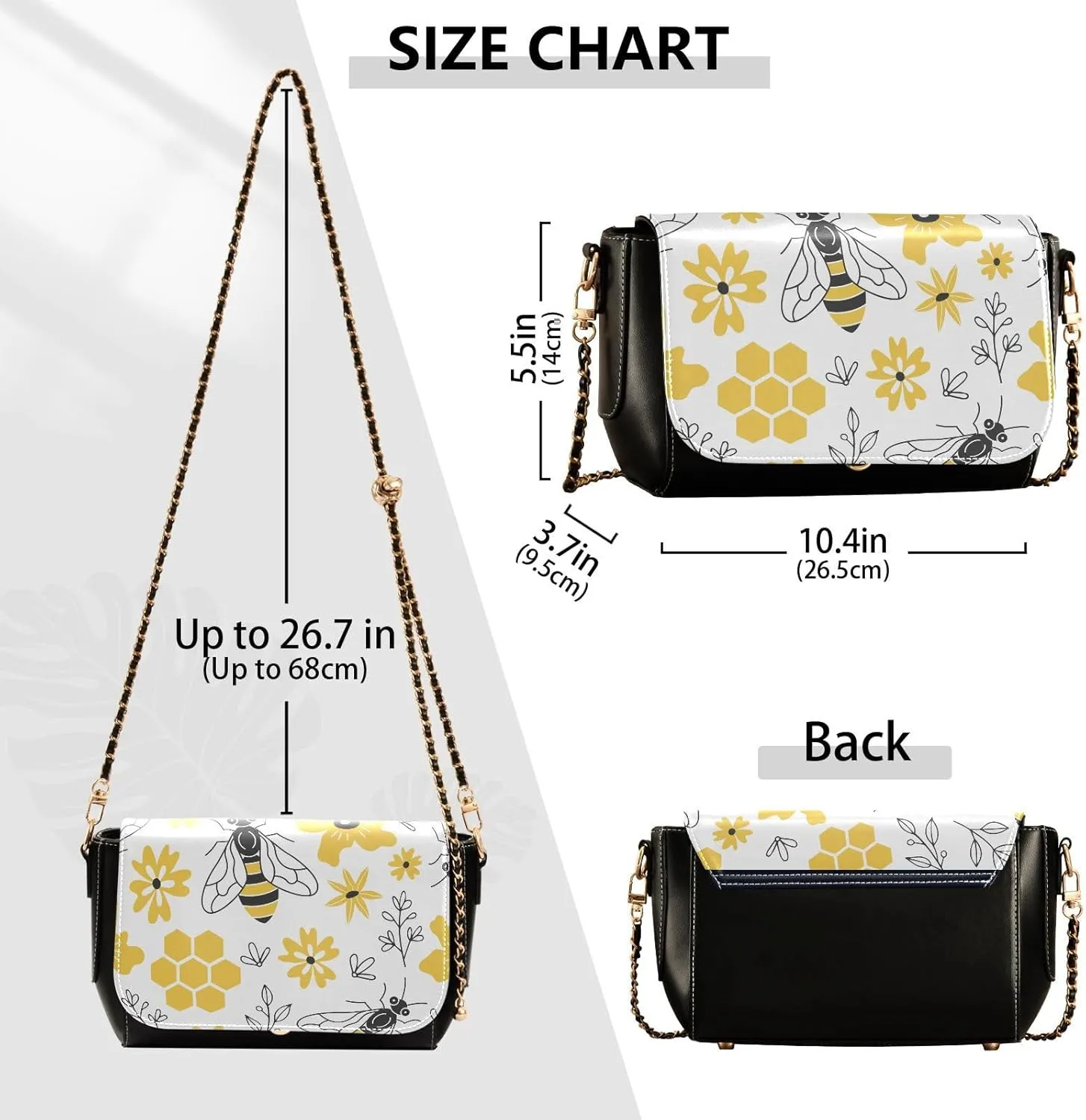 Crossbody Bags for Women Trendy Women's Black Shoulder Bag Small PU Leather Flap Cross Body Bag Handbags