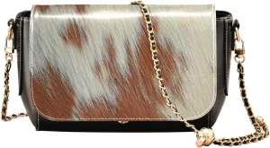 Crossbody Bags for Women Trendy Women's Black Shoulder Bag Small PU Leather Flap Cross Body Bag Handbags