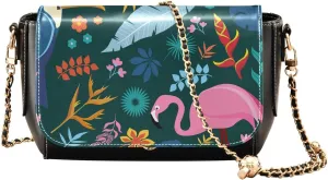 Crossbody Bags for Women Trendy Women's Black Shoulder Bag Small PU Leather Flap Cross Body Bag Handbags
