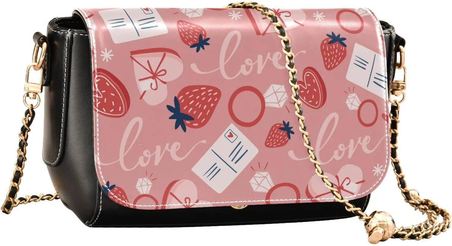 Crossbody Bags for Women Trendy Women's Black Shoulder Bag Small PU Leather Flap Cross Body Bag Handbags