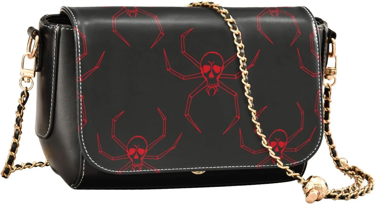 Crossbody Bags for Women Trendy Women's Black Shoulder Bag Small PU Leather Flap Cross Body Bag Handbags