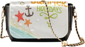 Crossbody Bags for Women Trendy Women's Black Shoulder Bag Small PU Leather Flap Cross Body Bag Handbags