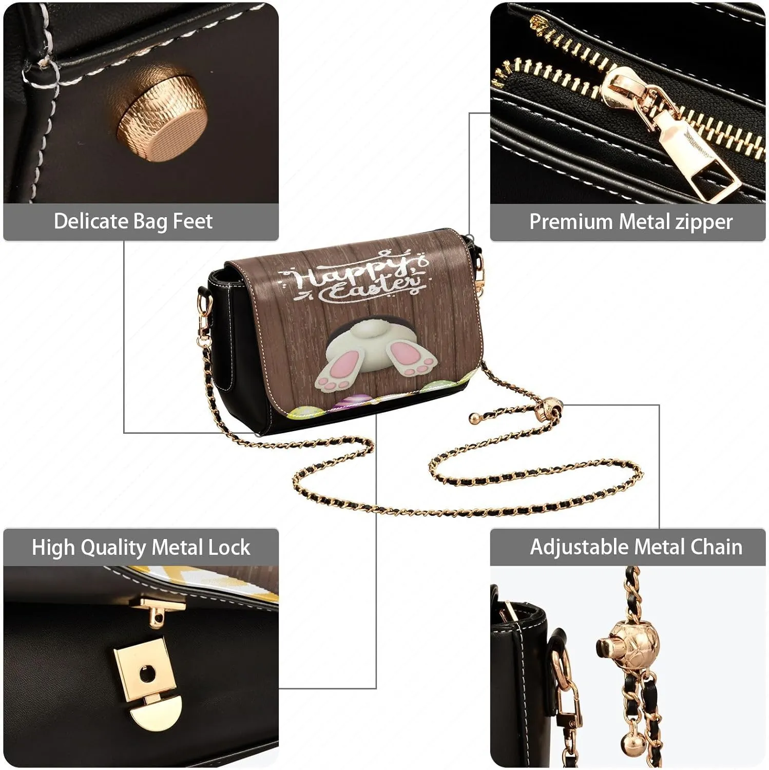 Crossbody Bags for Women Trendy Women's Black Shoulder Bag Small PU Leather Flap Cross Body Bag Handbags