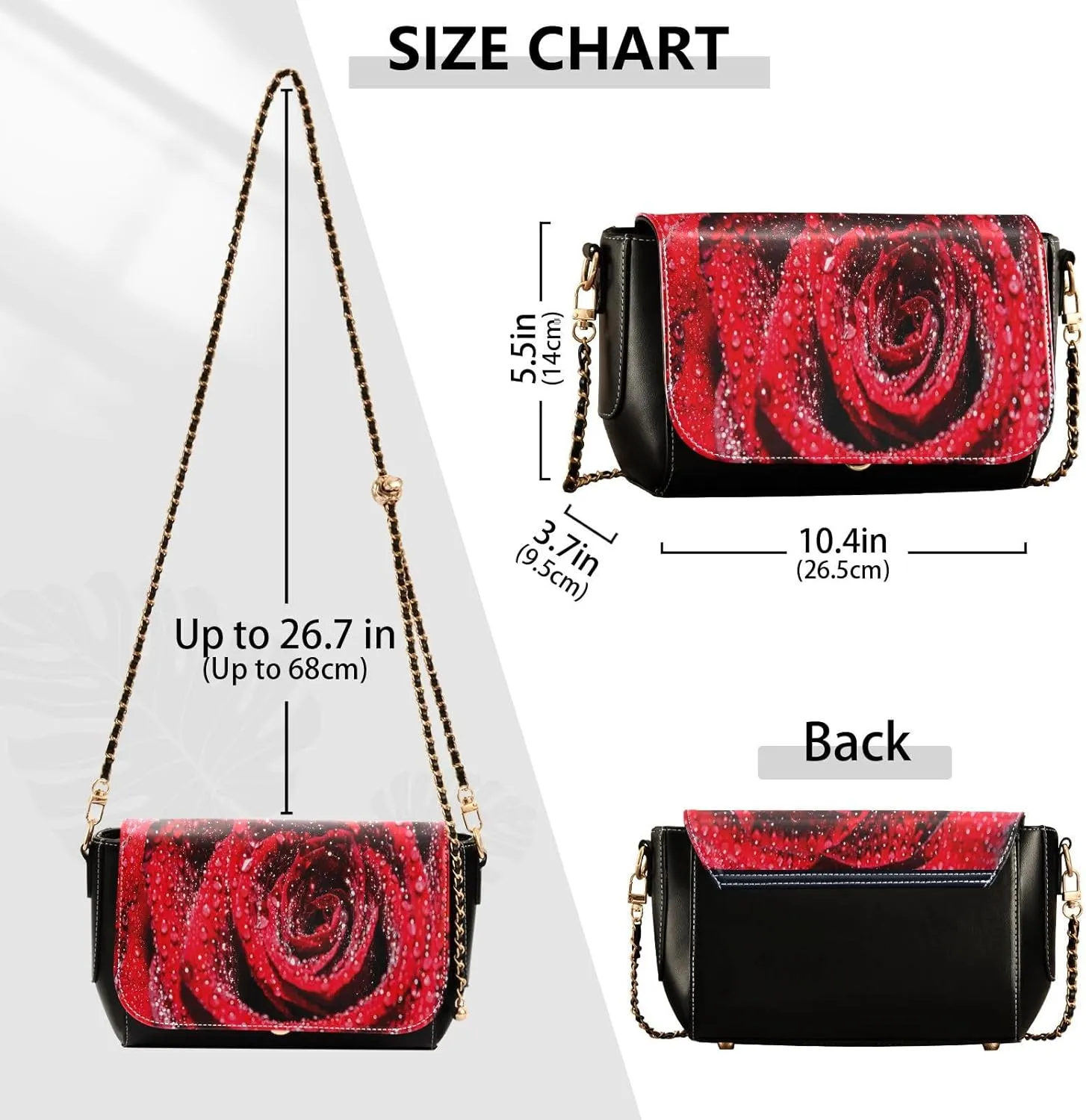 Crossbody Bags for Women Trendy Women's Black Shoulder Bag Small PU Leather Flap Cross Body Bag Handbags