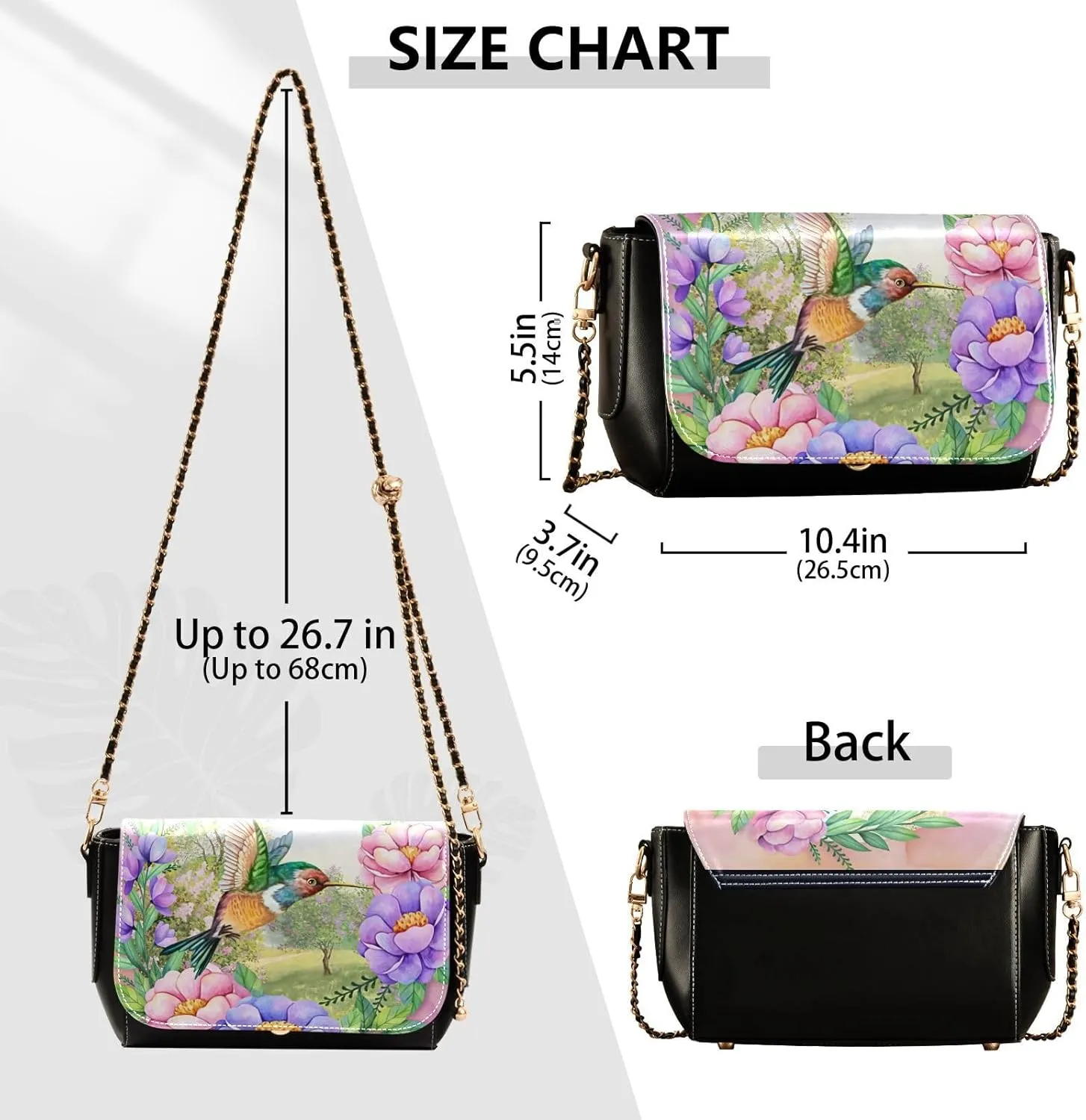 Crossbody Bags for Women Trendy Women's Black Shoulder Bag Small PU Leather Flap Cross Body Bag Handbags