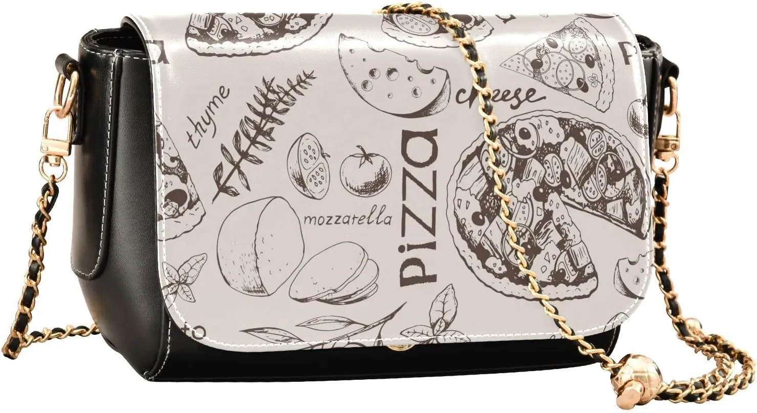 Crossbody Bags for Women Trendy Women's Black Shoulder Bag Small PU Leather Flap Cross Body Bag Handbags