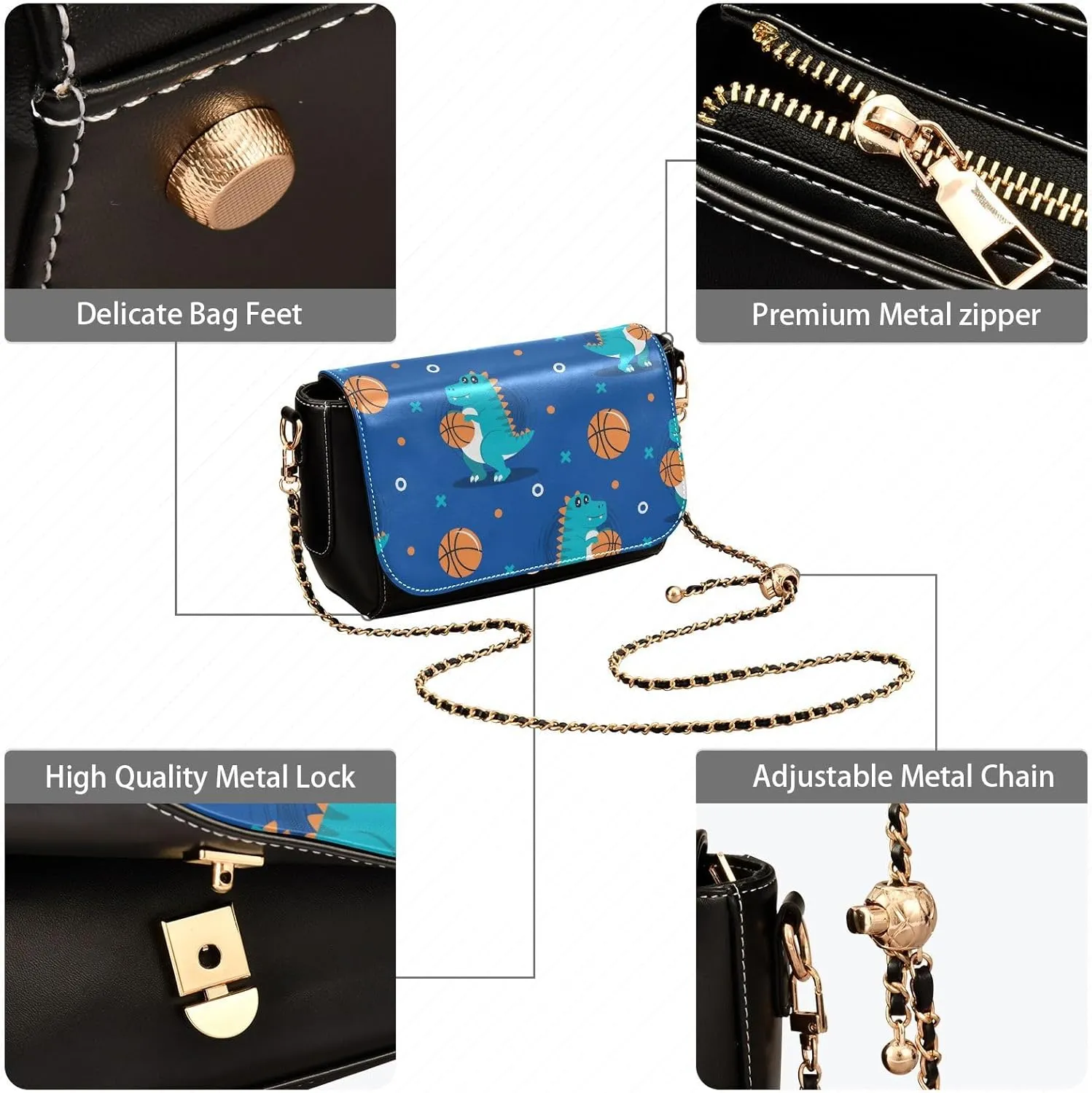 Crossbody Bags for Women Trendy Women's Black Shoulder Bag Small PU Leather Flap Cross Body Bag Handbags