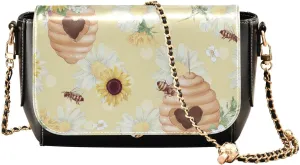 Crossbody Bags for Women Trendy Women's Black Shoulder Bag Small PU Leather Flap Cross Body Bag Handbags