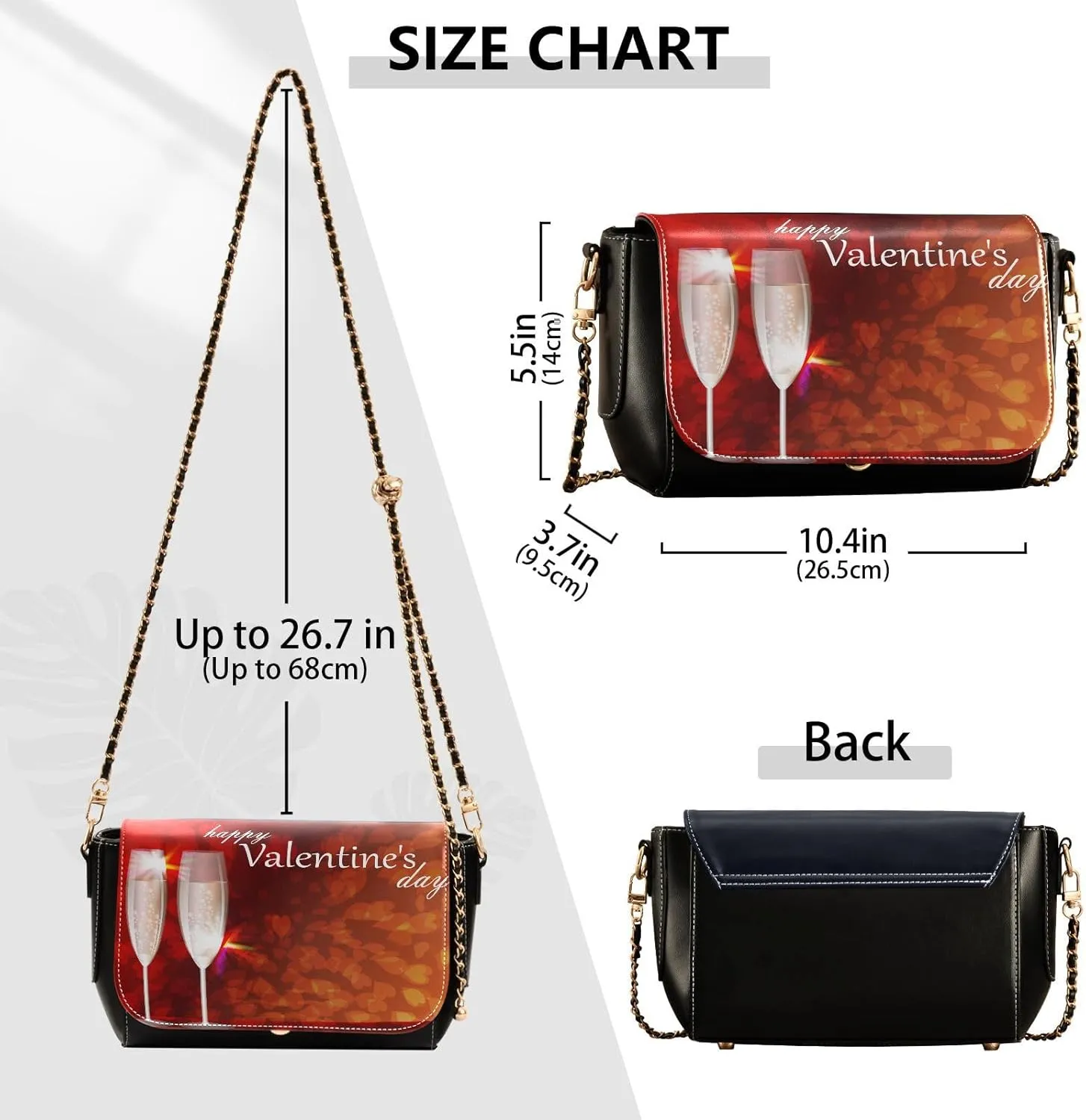 Crossbody Bags for Women Trendy Women's Black Shoulder Bag Small PU Leather Flap Cross Body Bag Handbags