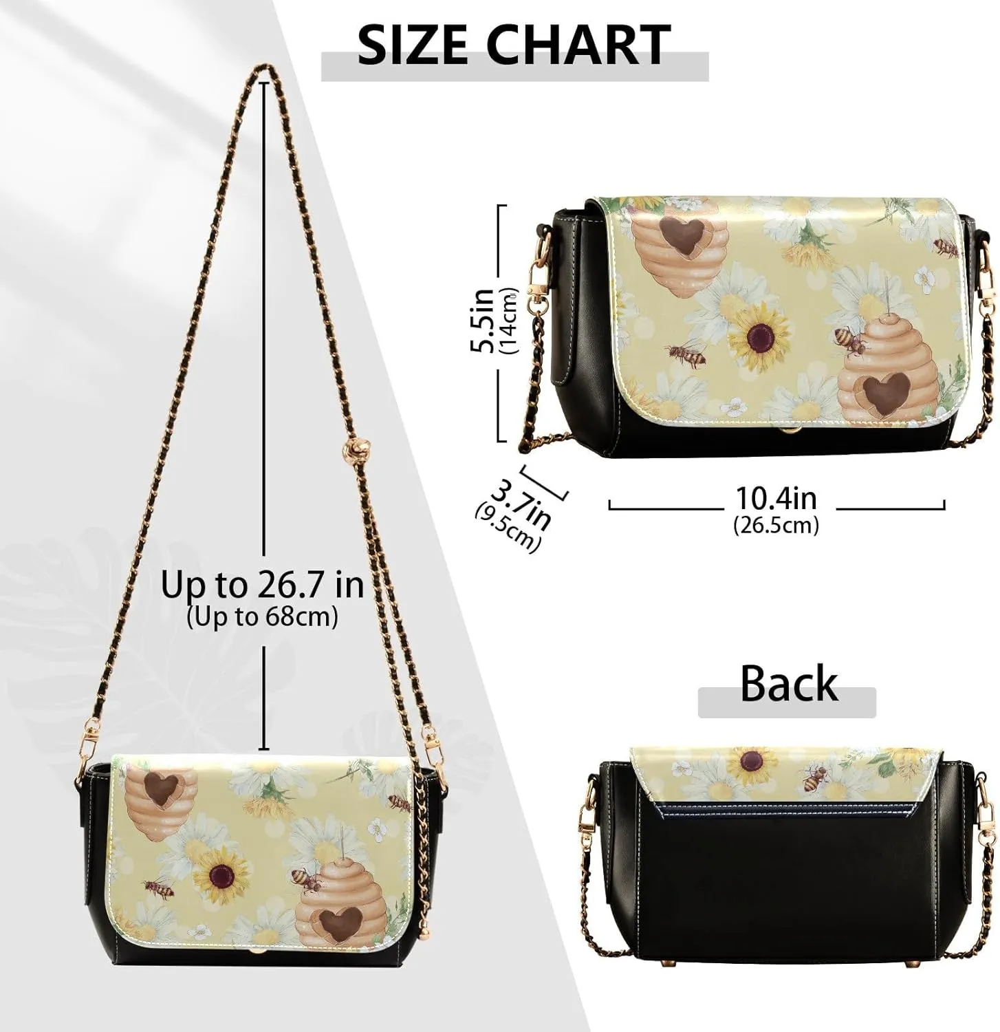 Crossbody Bags for Women Trendy Women's Black Shoulder Bag Small PU Leather Flap Cross Body Bag Handbags