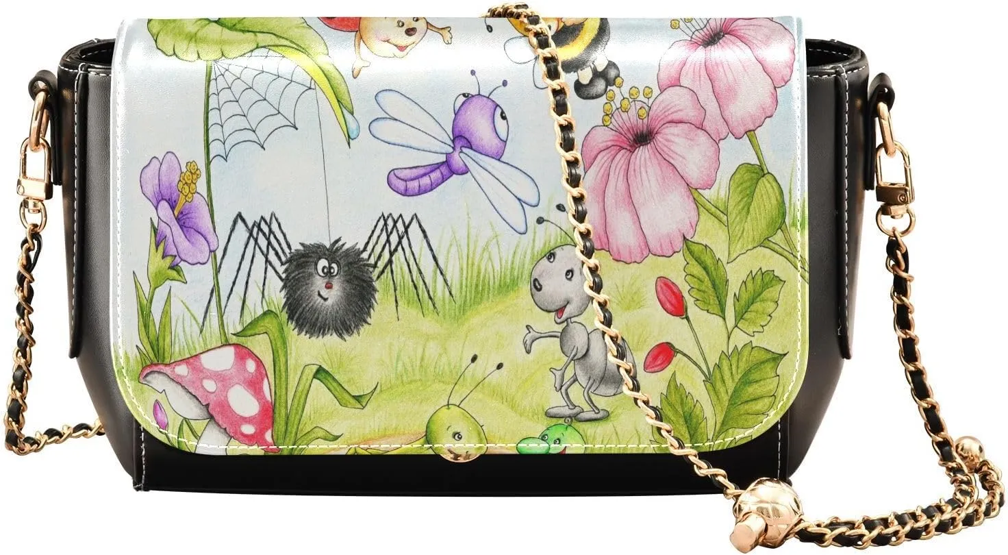 Crossbody Bags for Women Trendy Women's Black Shoulder Bag Small PU Leather Flap Cross Body Bag Handbags