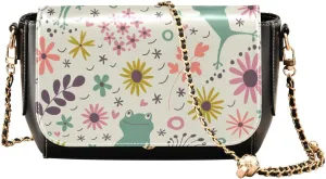Crossbody Bags for Women Trendy Women's Black Shoulder Bag Small PU Leather Flap Cross Body Bag Handbags