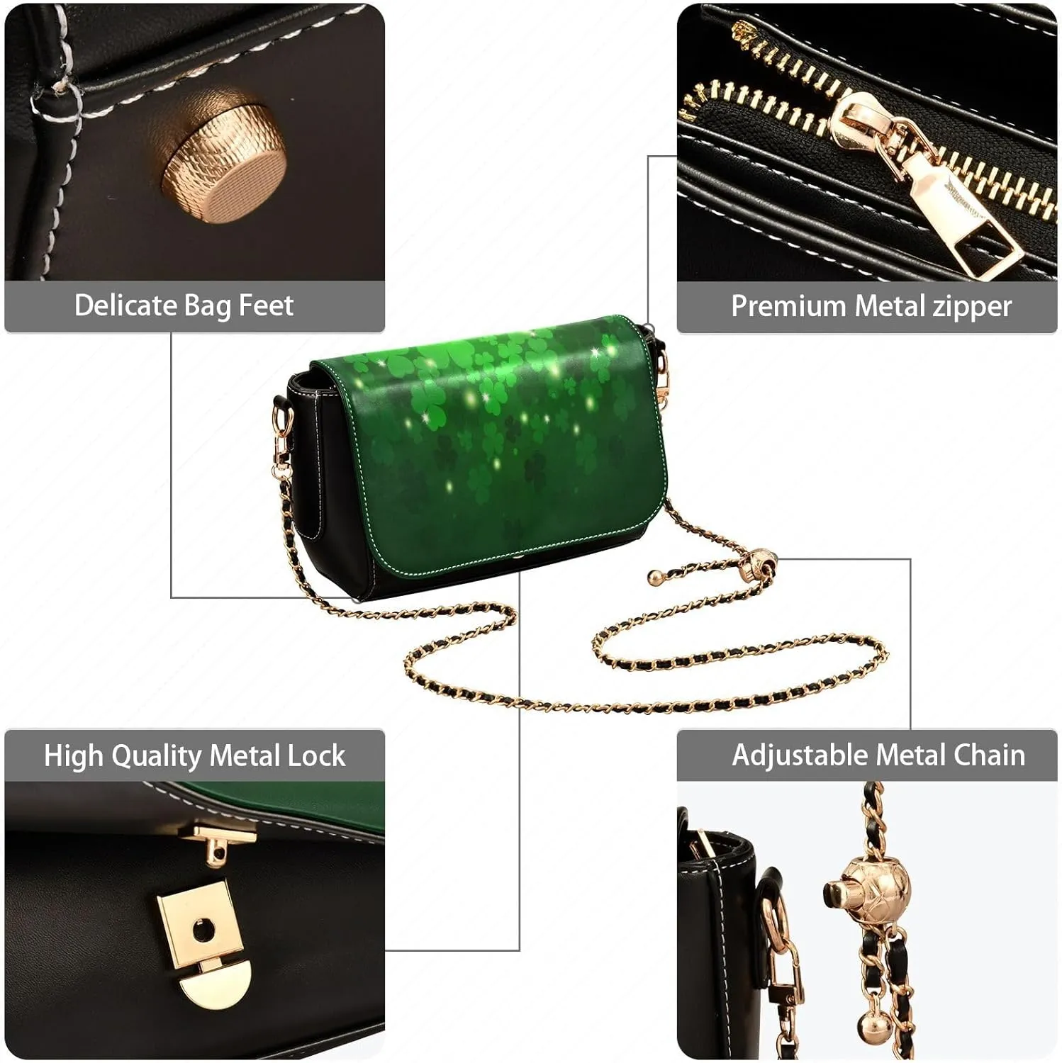 Crossbody Bags for Women Trendy Women's Black Shoulder Bag Small PU Leather Flap Cross Body Bag Handbags