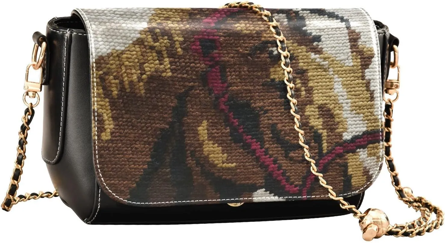 Crossbody Bags for Women Trendy Women's Black Shoulder Bag Small PU Leather Flap Cross Body Bag Handbags