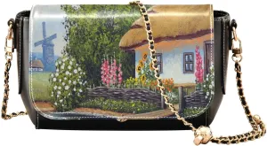 Crossbody Bags for Women Trendy Women's Black Shoulder Bag Small PU Leather Flap Cross Body Bag Handbags