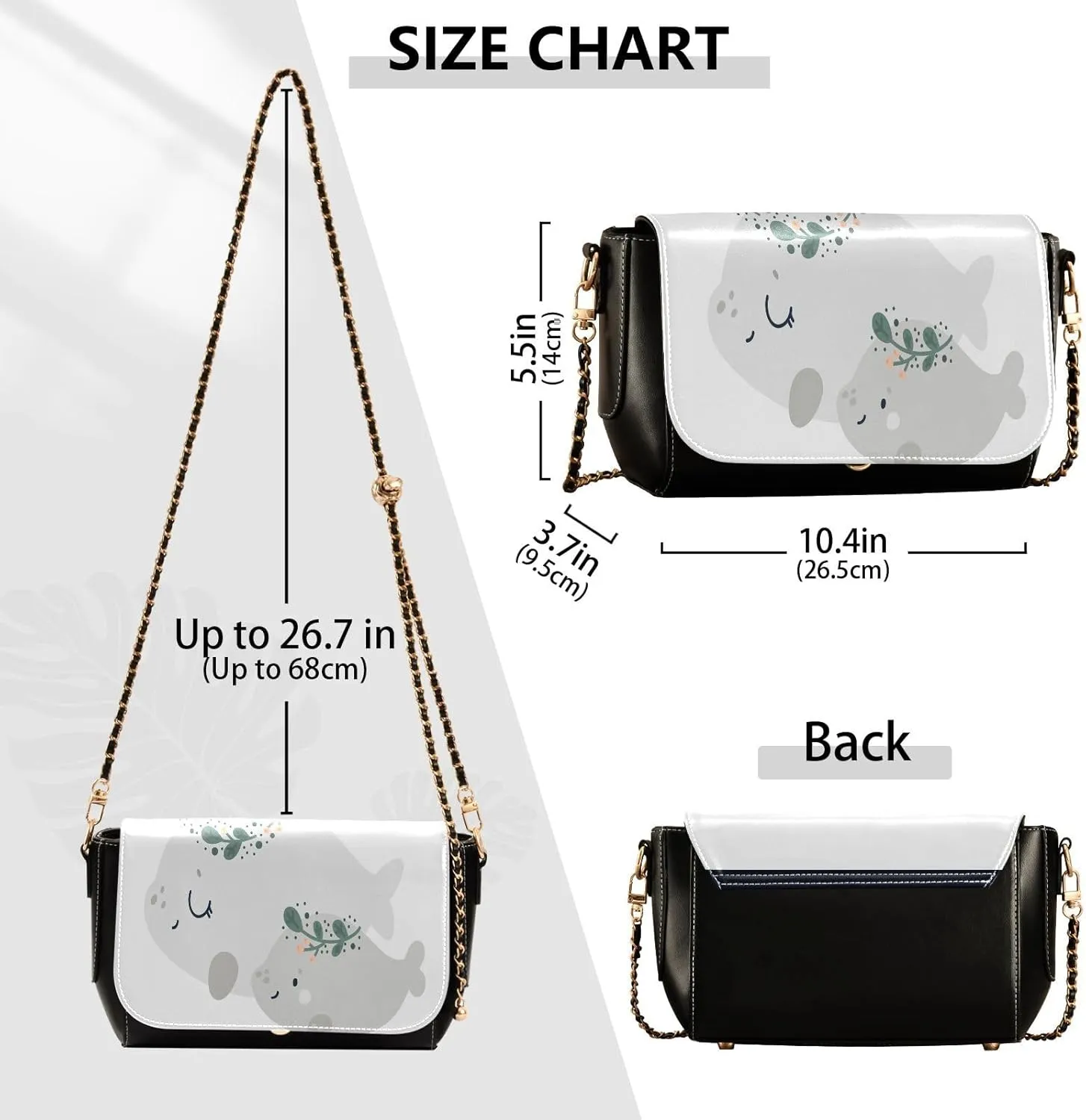 Crossbody Bags for Women Trendy Women's Black Shoulder Bag Small PU Leather Flap Cross Body Bag Handbags