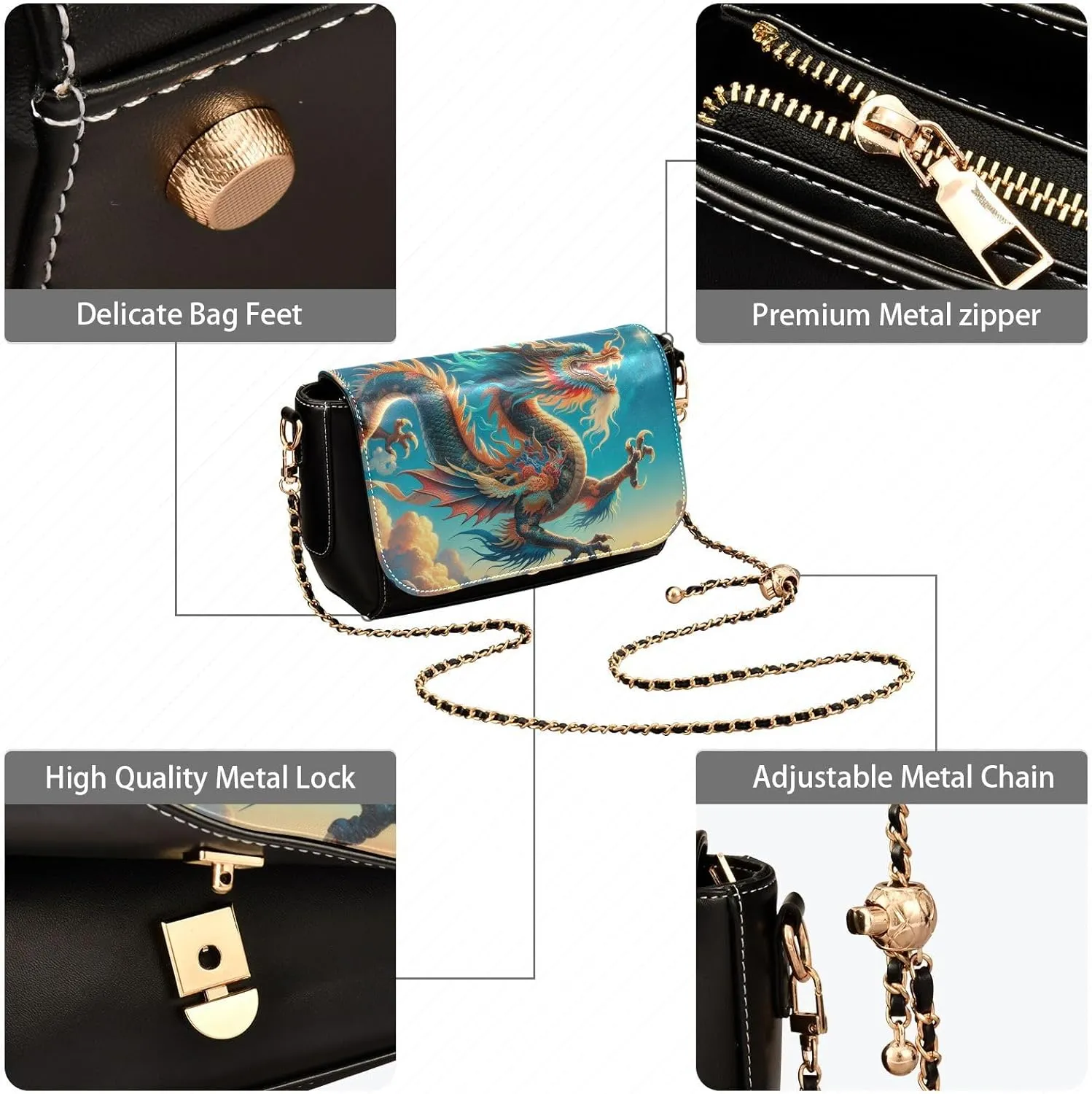 Crossbody Bags for Women Trendy Women's Black Shoulder Bag Small PU Leather Flap Cross Body Bag Handbags