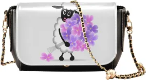 Crossbody Bags for Women Trendy Women's Black Shoulder Bag Small PU Leather Flap Cross Body Bag Handbags