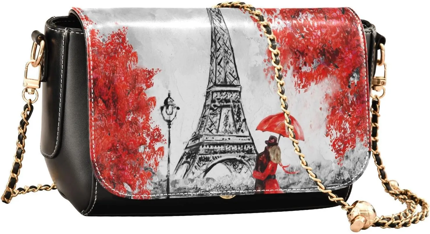 Crossbody Bags for Women Trendy Women's Black Shoulder Bag Small PU Leather Flap Cross Body Bag Handbags