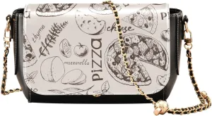 Crossbody Bags for Women Trendy Women's Black Shoulder Bag Small PU Leather Flap Cross Body Bag Handbags