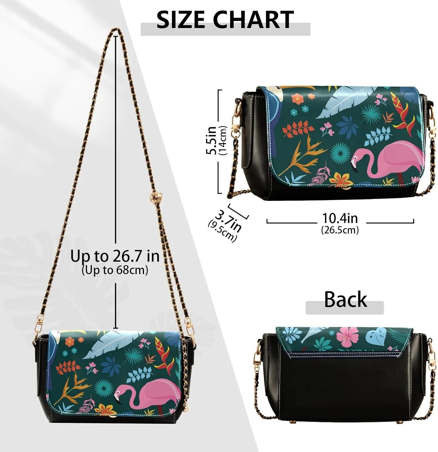 Crossbody Bags for Women Trendy Women's Black Shoulder Bag Small PU Leather Flap Cross Body Bag Handbags